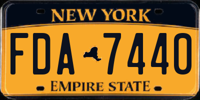 NY license plate FDA7440