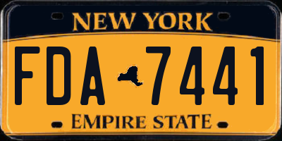 NY license plate FDA7441