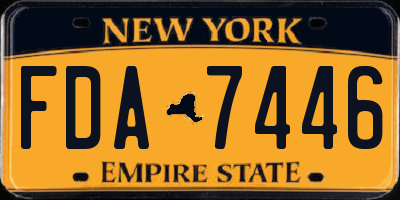 NY license plate FDA7446