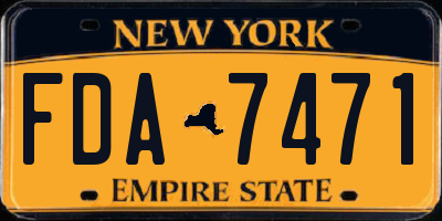 NY license plate FDA7471