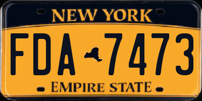 NY license plate FDA7473
