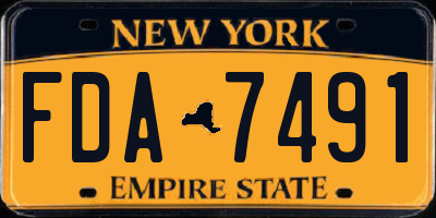 NY license plate FDA7491