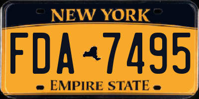 NY license plate FDA7495