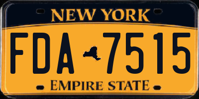 NY license plate FDA7515