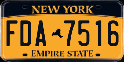 NY license plate FDA7516