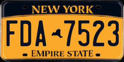 NY license plate FDA7523