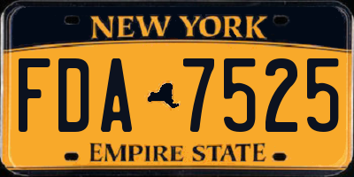 NY license plate FDA7525