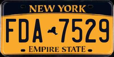 NY license plate FDA7529