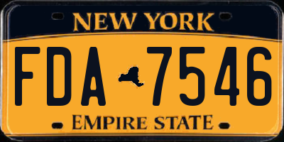 NY license plate FDA7546