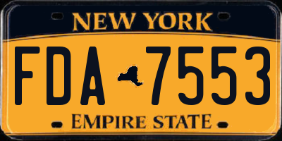 NY license plate FDA7553