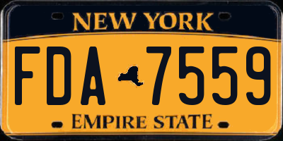 NY license plate FDA7559