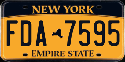 NY license plate FDA7595