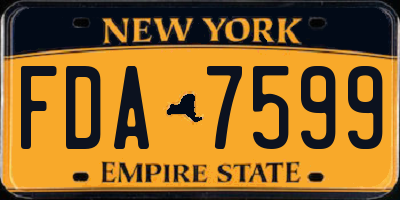 NY license plate FDA7599