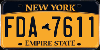 NY license plate FDA7611