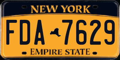 NY license plate FDA7629