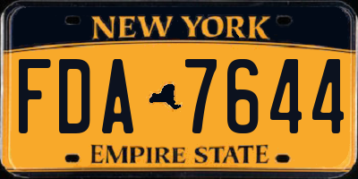 NY license plate FDA7644