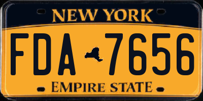 NY license plate FDA7656