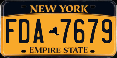 NY license plate FDA7679
