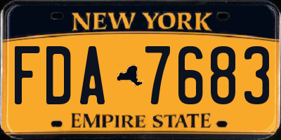 NY license plate FDA7683