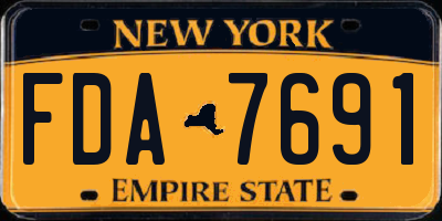 NY license plate FDA7691