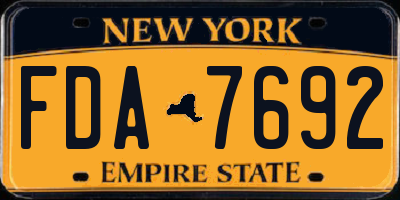 NY license plate FDA7692