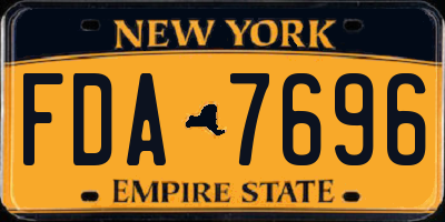 NY license plate FDA7696