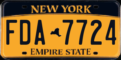 NY license plate FDA7724