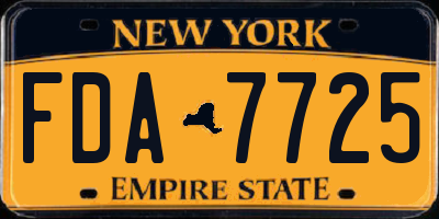 NY license plate FDA7725