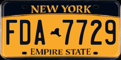 NY license plate FDA7729