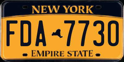 NY license plate FDA7730