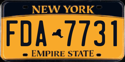 NY license plate FDA7731