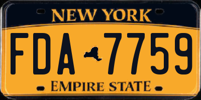 NY license plate FDA7759