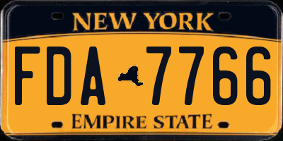 NY license plate FDA7766