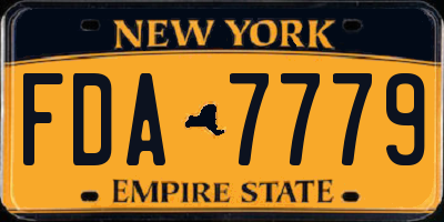 NY license plate FDA7779