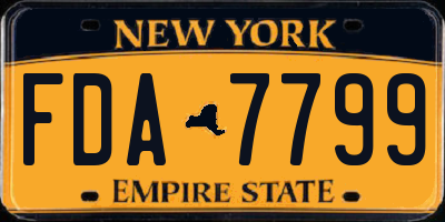 NY license plate FDA7799