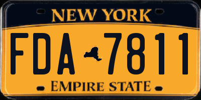 NY license plate FDA7811
