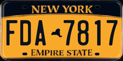 NY license plate FDA7817