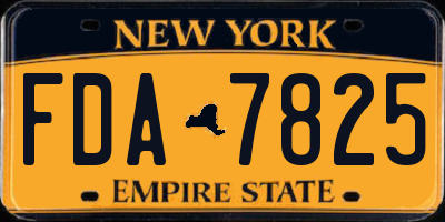NY license plate FDA7825