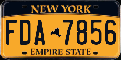 NY license plate FDA7856