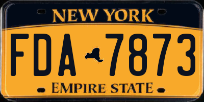NY license plate FDA7873