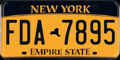 NY license plate FDA7895