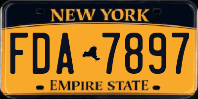 NY license plate FDA7897