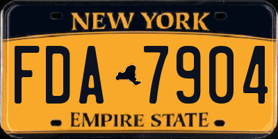 NY license plate FDA7904