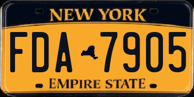 NY license plate FDA7905
