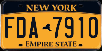 NY license plate FDA7910