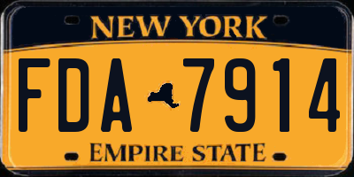 NY license plate FDA7914