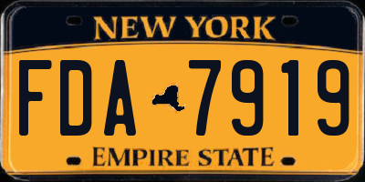 NY license plate FDA7919