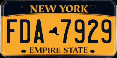 NY license plate FDA7929