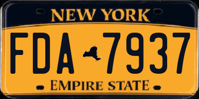 NY license plate FDA7937