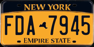 NY license plate FDA7945